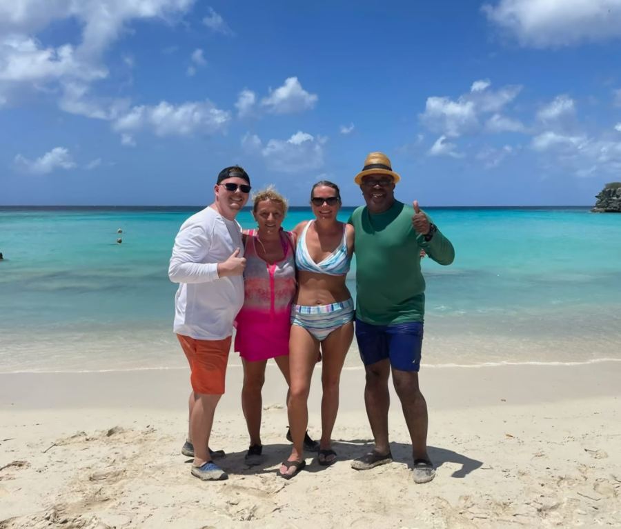 Guests on the beach